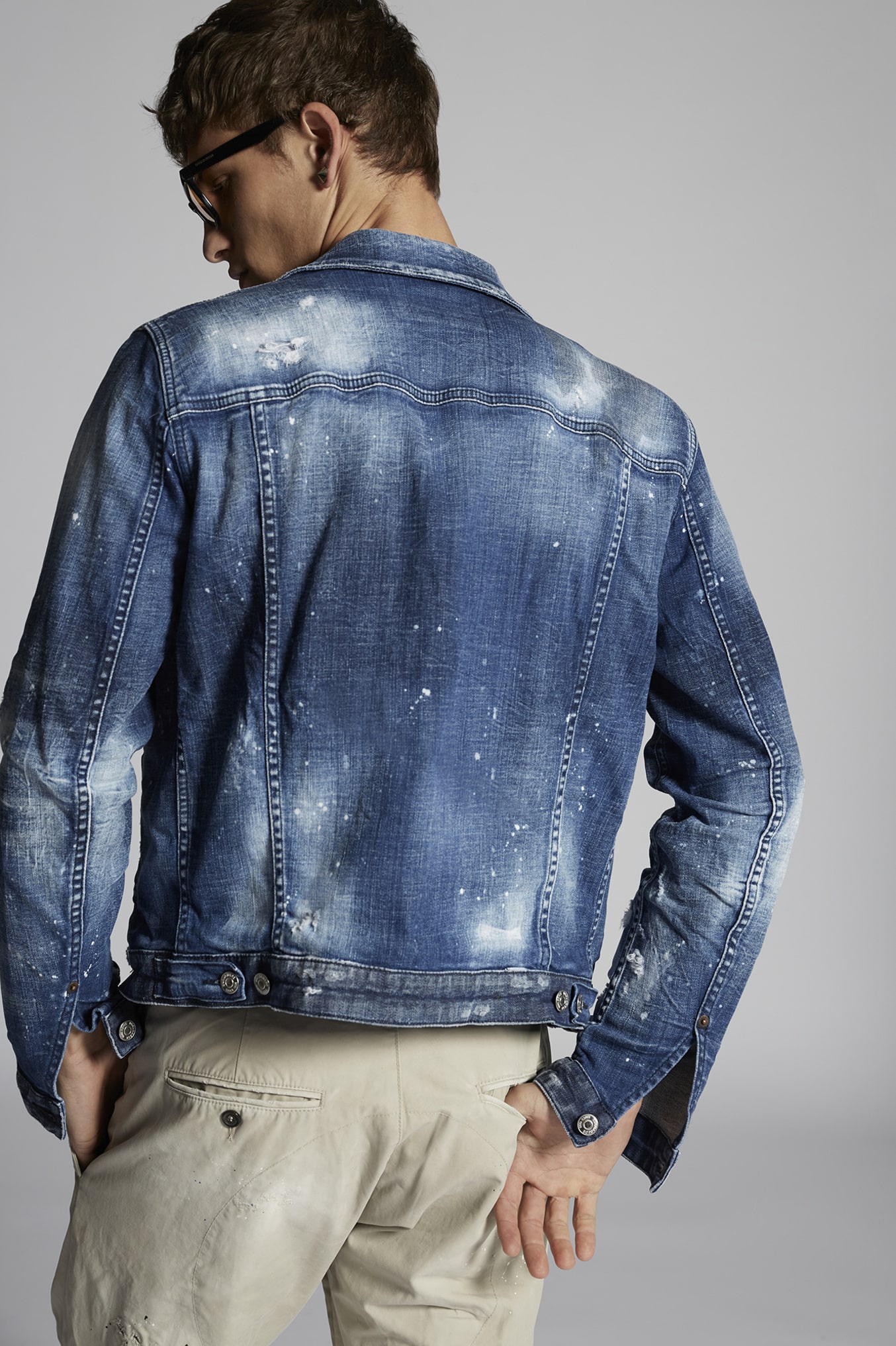 Veste en on sale jean homme dsquared