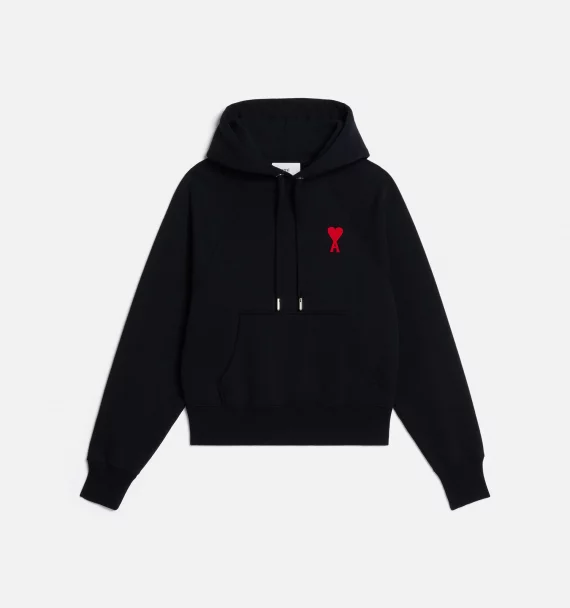 SWEAT CAPUCHE AMI NOIR GROS COEUR ROUGE