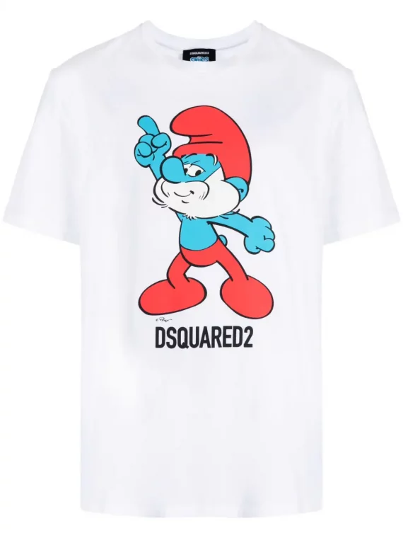 tshirt smurfs blanc1