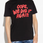 TEE SHIRT NOIR ROUGE