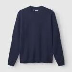Pull Col Rond en laine Marine GABBA