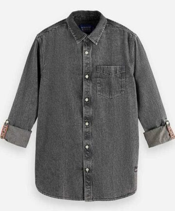 Chemise en Denim Délavé Noir SCOTCH AND SODA