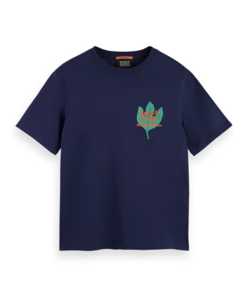 Tee-Shirt Bleu Imprimé Dos SCOTCH AND SODA