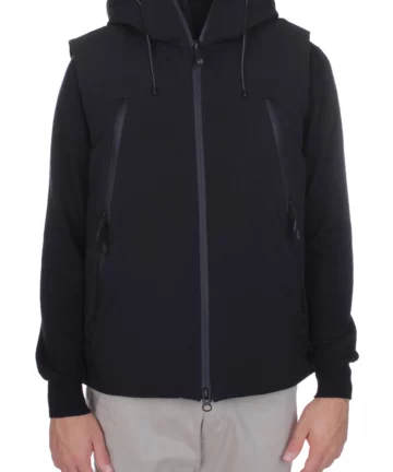 Doudoune Sans Manches A Capuche Noire OUTHERE