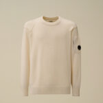 Pull Laine Col Rond Blanc CP COMPANY