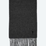 Echarpe Ami de Coeur Noir En Laine AMI PARIS