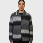 Cardigan à Boutons en Laine/Alpaga Gris NORSE PROJECTS