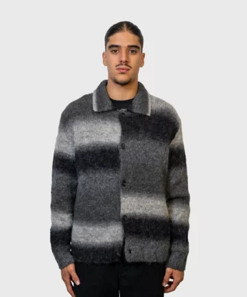 Cardigan à Boutons en Laine/Alpaga Gris NORSE PROJECTS