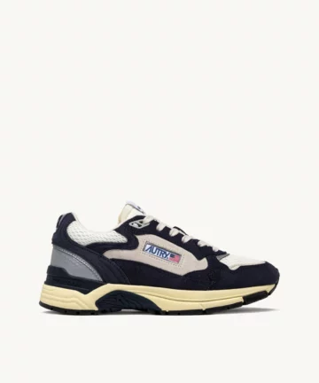 Baskets Hyperway Low En Mesh  Et Daim Marine Et Argent AUTRY