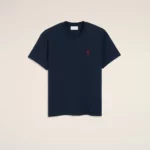 Tee-Shirt Bleu Ami De Cœur Rouge AMI PARIS