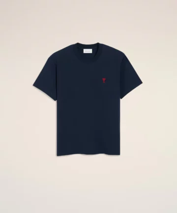 Tee-Shirt Bleu Ami De Cœur Rouge AMI PARIS