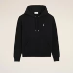 Sweat A Capuche Noir En coton AMI PARIS