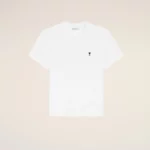 Tee-Shirt Blanc En Coton AMI PARIS