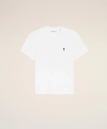 Tee-Shirt Blanc En Coton AMI PARIS