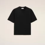 Tee-Shirt Noir Cœur Embossé AMI PARIS