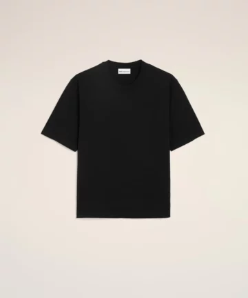 Tee-Shirt Noir Cœur Embossé AMI PARIS