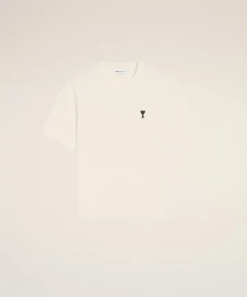 Tee-Shirt Blanc Imprimé Place des Victoires AMI PARIS