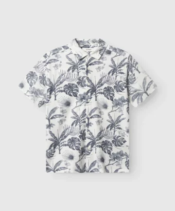 Chemise Manches Courtes Imprimé Floral Blanc GABBA