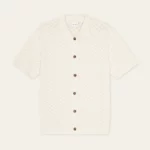 Chemise Manches Courtes En Maille Blanc LES DEUX