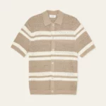 Chemise Manches Courtes En Maille Structurée Beige LES DEUX