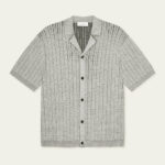 Gilet Manches Courtes Structure Torsadée Gris LES DEUX