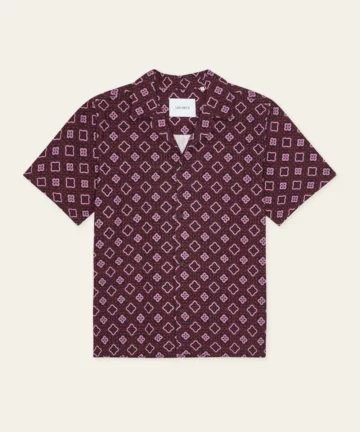 Chemise Manches Courtes Arabesque Rouge LES DEUX