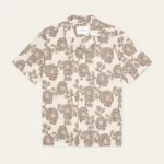 Chemise Manches Courtes Motif Floral Beige LES DEUX