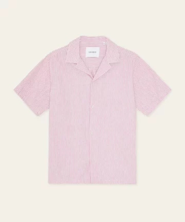 Chemise Manches Courtes Rayée Rose LES DEUX