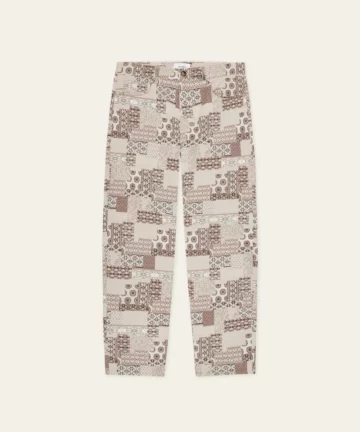 Pantalon En Jacquard Patchwork Texturé Beige LES DEUX