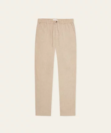 Pantalon Taille Elastiquée En Mélange De Lin Beige LES DEUX