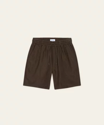 Short En Lin Mélangé Marron LES DEUX