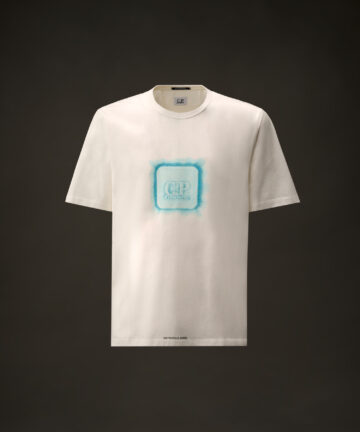 Tee-Shirt En Jersey Mercerisé Blanc Imprimé Logo Devant SERIES METROPOLIS CP COMPANY
