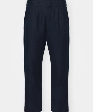 Pantalon Chino En Lin Marine NN07