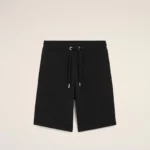 Short Taille Elastiquée En Molleton Léger Noir AMI PARIS