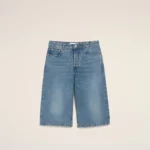 Bermuda Large En Denim Bleu AMI PARIS