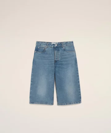 Bermuda Large En Denim Bleu AMI PARIS