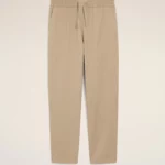 Pantalon Taille Elastiquée En Coton Beige AMI PARIS