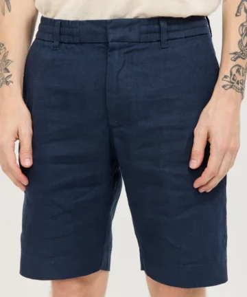 Short En Lin Mélangé Marine NN07