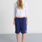 Short Molleton Brodé Marine BISOUS SKATEBOARDS