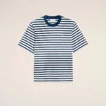 Tee-Shirt Marinière Marine Coupe Boxy AMI PARIS