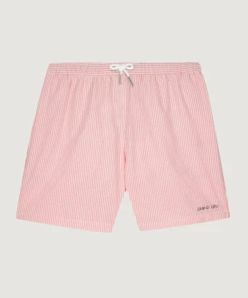 Short De Bain Rayé GRAND CRU Corail MAISON LABICHE