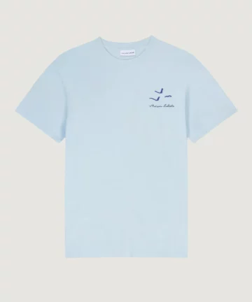 Tee-Shirt Brodé Sailor Boat Bleu MAISON LABICHE
