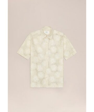 Chemisette Légère Motif Floral Ivoire NN07