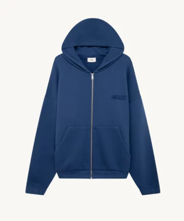 Sweat A Capuche Zippé Unisexe Bleu AUTRY