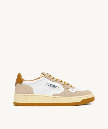 Baskets Medalist En Daim Et Cuir Sable Et Bois AUTRY
