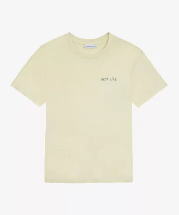 Tee-Shirt Popincourt BESTLIFE Jaune Clair MAISON LABICHE