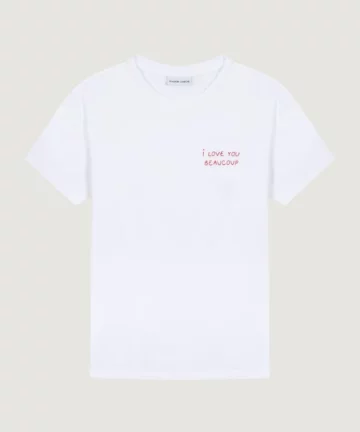 Tee-Shirt Popincourt ILOVEYOU Blanc MAISON LABICHE
