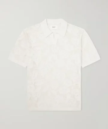 Polo En Coton Ajouré Ivoire NN07