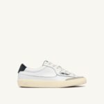 Baskets Windscape En Cuir Blanc Et Bleu Nuit AUTRY