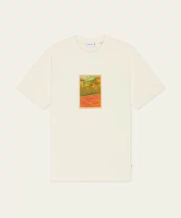 Tee-Shirt Ecru Imprimé Sur le devant LES DEUX